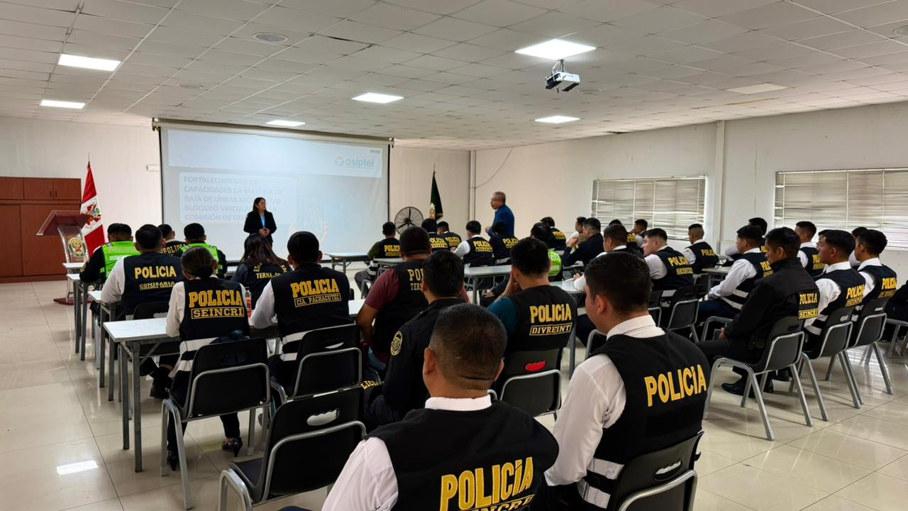 OSIPTEL capacitó a personal policial sobre el procedimiento para la baja de líneas y el bloqueo de equipos vinculados a delitos