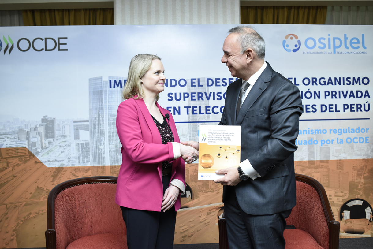 OCDE: OSIPTEL, como regulador independiente, puede convertirse en ejemplo [de institucionalidad] en la administración pública