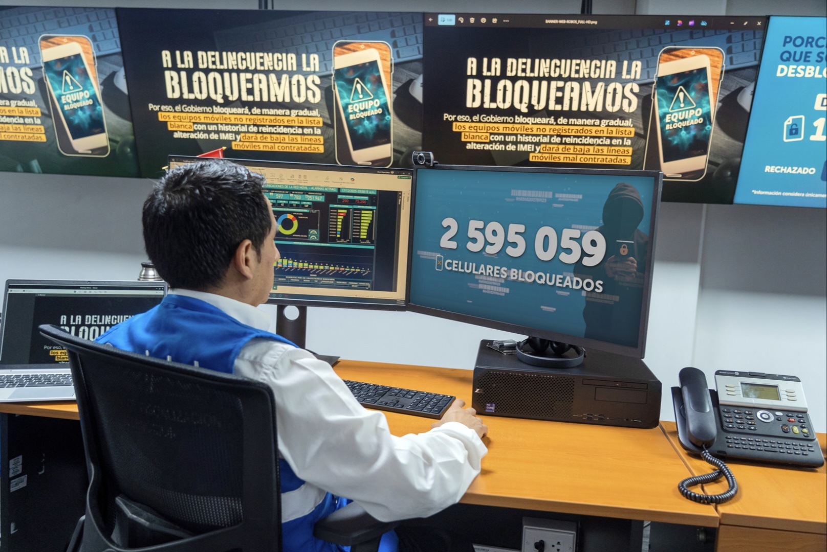 OSIPTEL: más de 2.5 millones de celulares no registrados en la lista blanca del Renteseg y con historial negativo fueron bloqueados en 2025