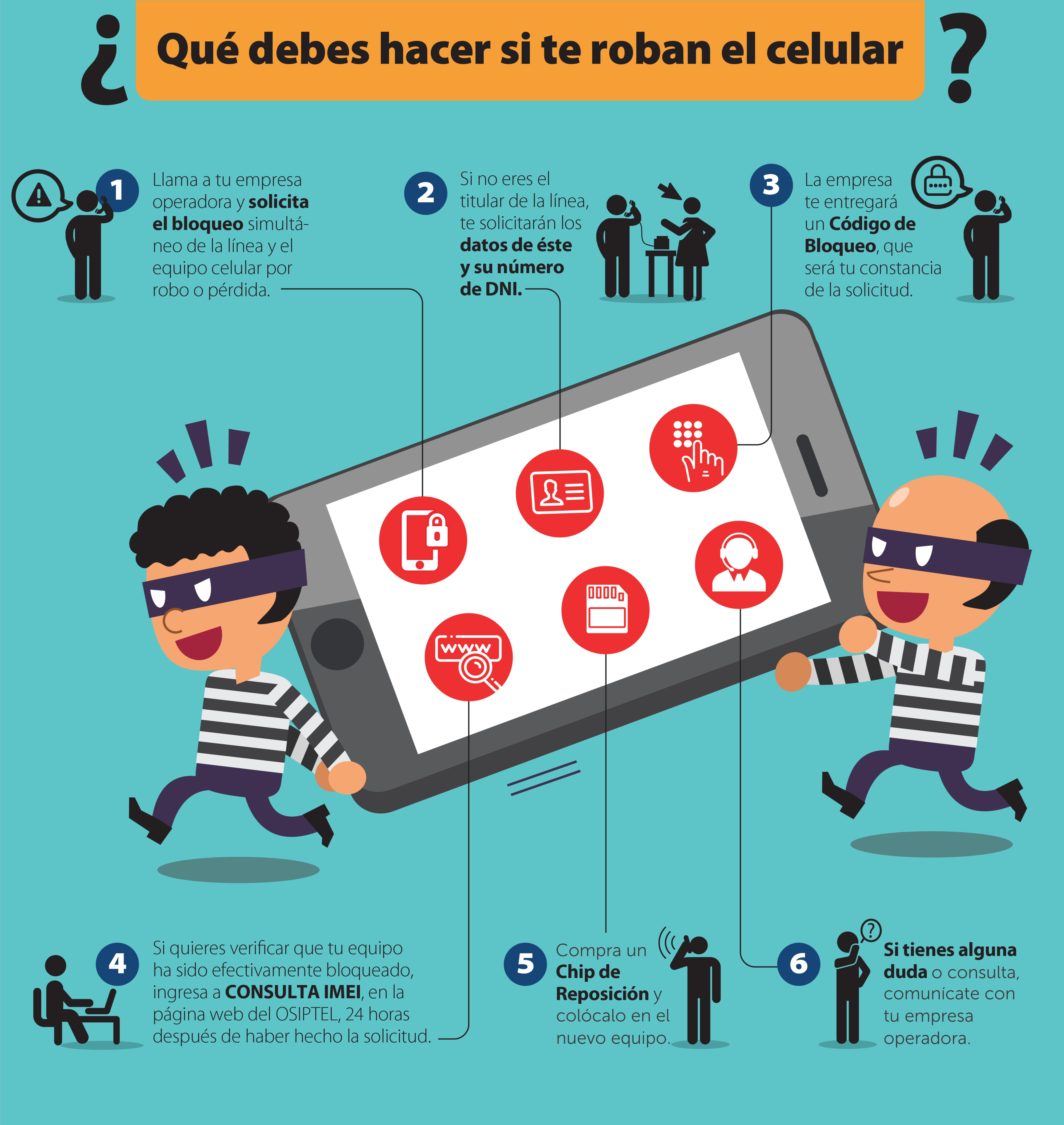 ¿Qué debes hacer si te roban el celular?